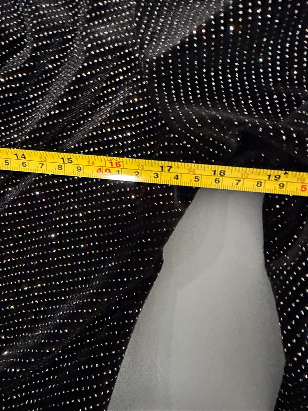 Karl Lagerfeld Black Metallic Wrap Dress with Long Sleeves size 10 - Picture 13 of 15